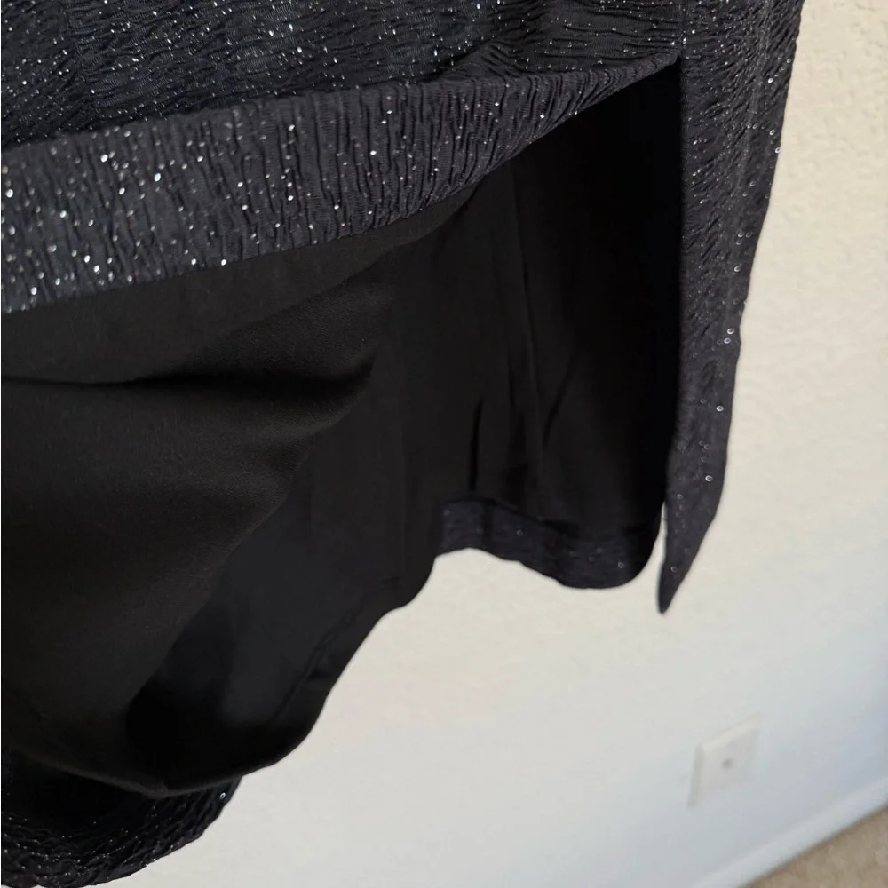 Eliza J Strapless Black & Silver Shimmer Dress | Glam Formal| Size 6 - Picture 12 of 14